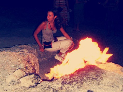 Io di fronte ad una delle Chimere