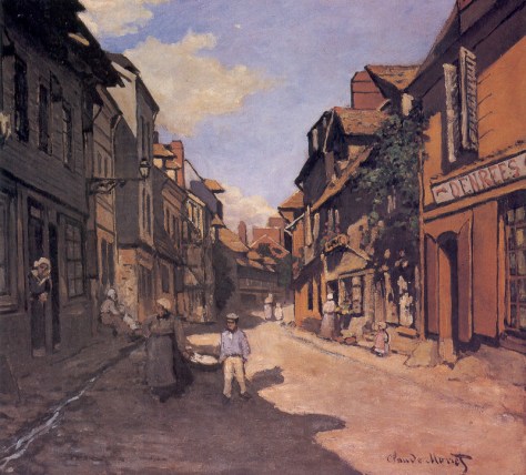 La Rue de La Bavolle at Honfleur _ Monet