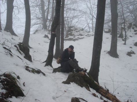 Sentiero nel bosco che porta al Santuario 